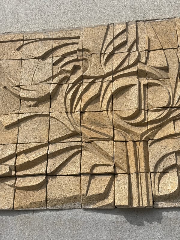 Stone floral murals and street moments captured in Troyan