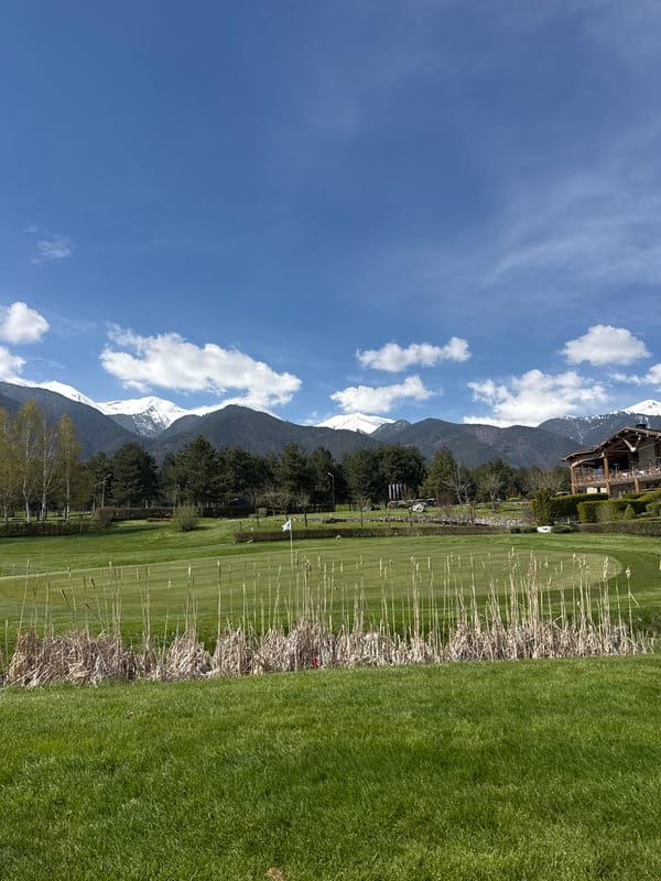 Clear spring day landscapes documented in Razlog, Bulgaria