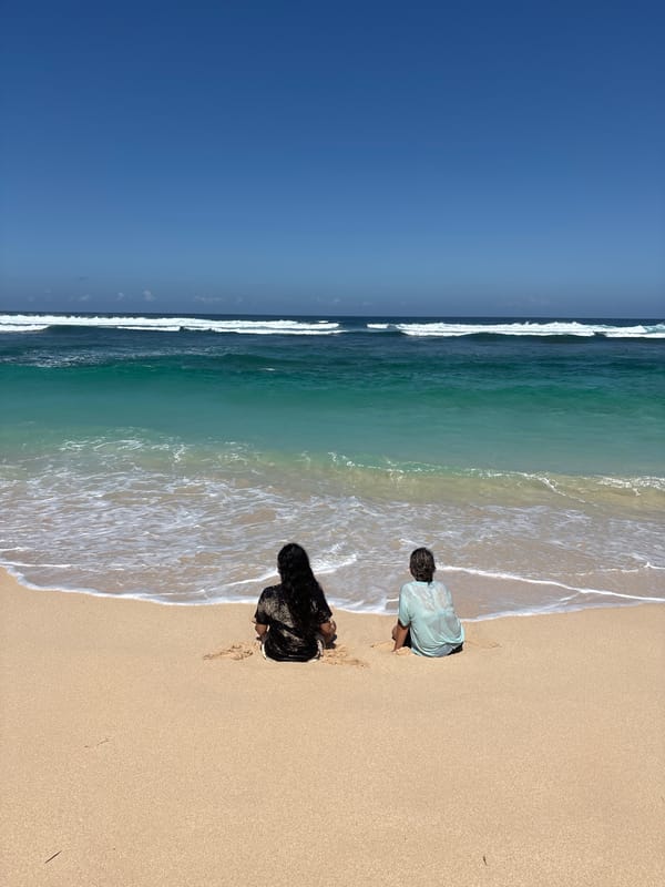 Sunny afternoon on a Kuta Selatan beach, Bali