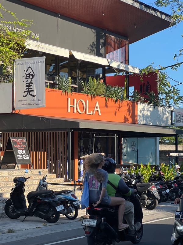 Morning documentation of North Kuta commercial district storefronts