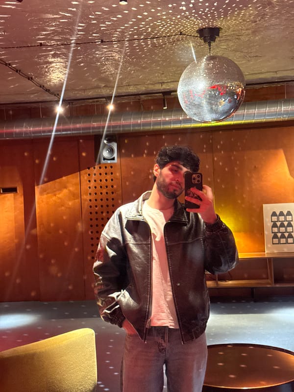 Man takes disco ball selfie in early morning Yerevan