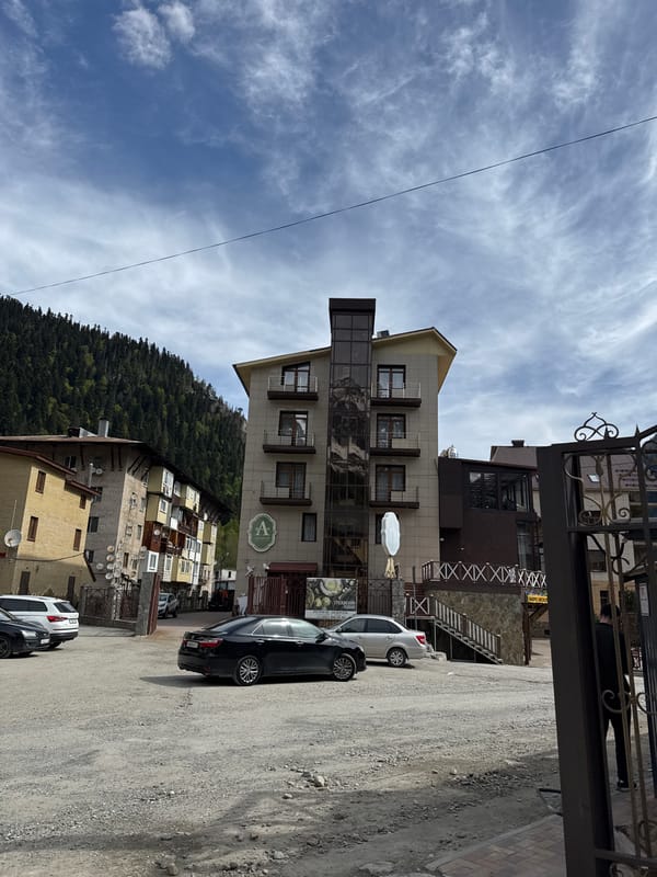 Early morning scenes documented at Dombay mountain resort