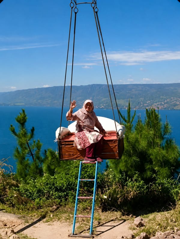Lakeside viewpoint at Bukit Indah Simanja, Parik Sabungan