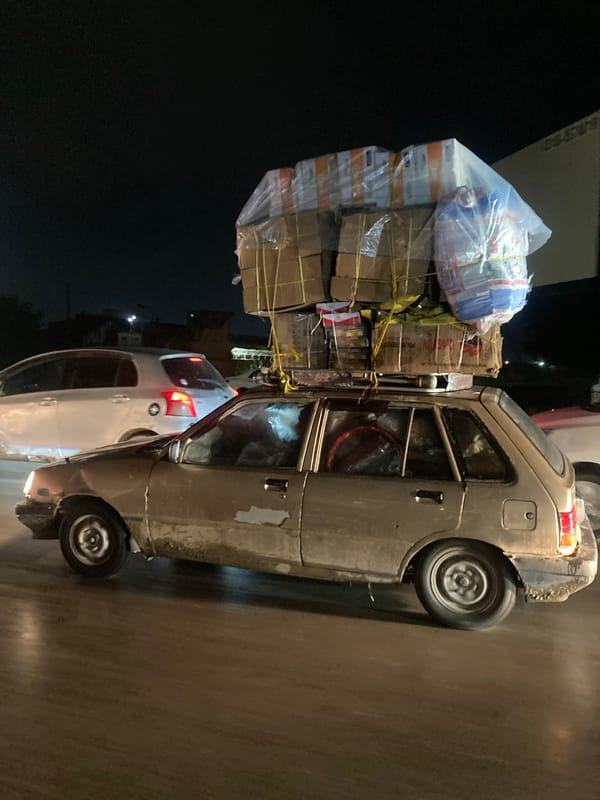 Heavily loaded vehicle spotted in Quetta City