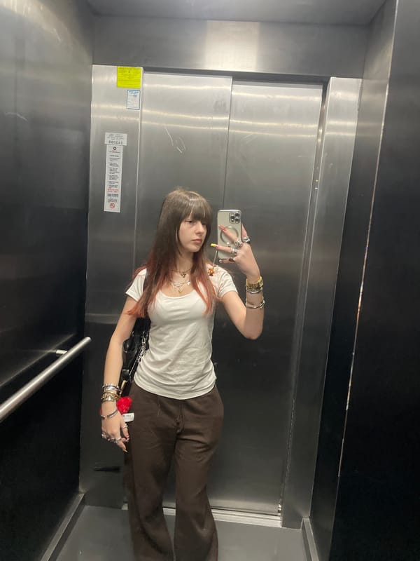 Woman takes elevator selfie in Raanana