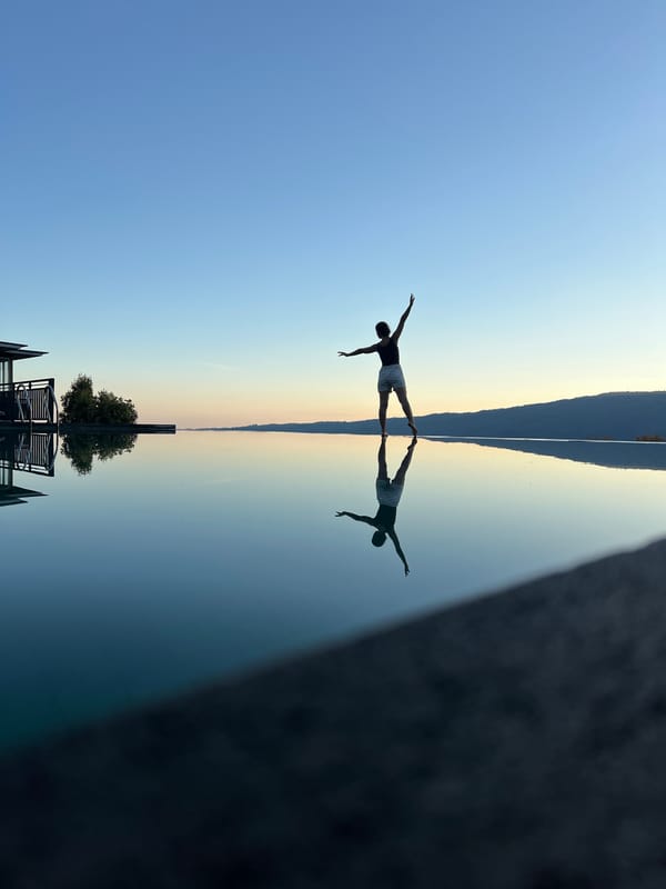 Sunrise yoga and selfies at Busungbiu infinity pool