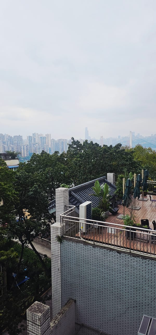 Early morning cityscape views captured in Shapingba District, China