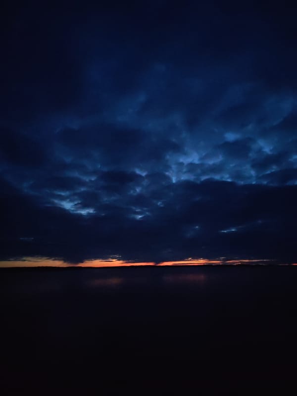 Dramatic twilight scene captured over Russian waters May 1