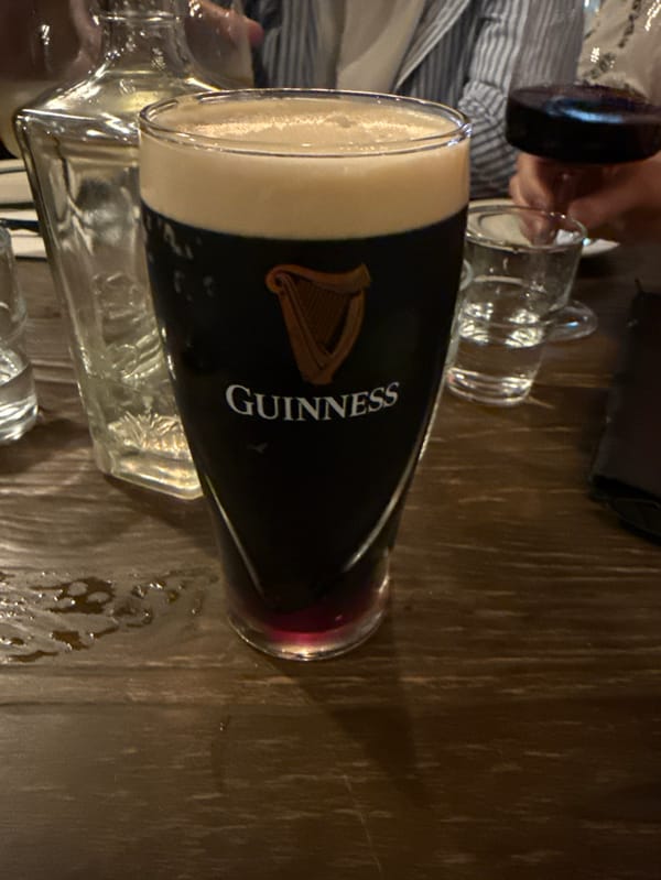 Guinness beer photographed on table in Nozawaonsen, Japan