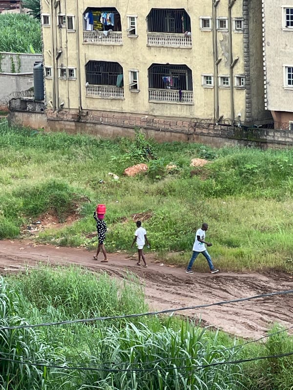 Quiet morning in Nkpor, between indoor moments and rooftop views