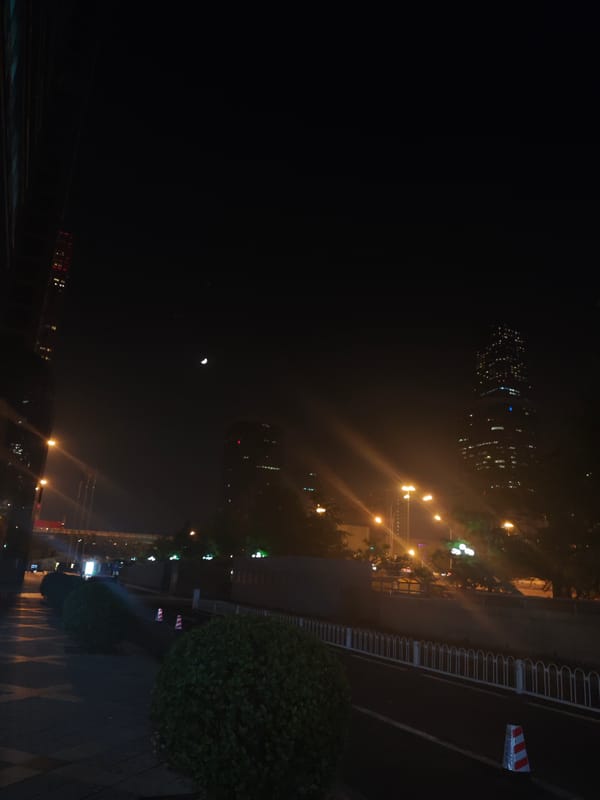 Nighttime urban scenes documented across Beijing's Chaoyang District