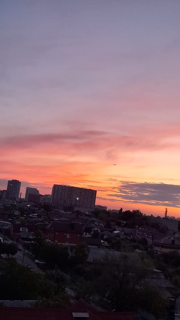 Sunset views captured over Bataysk residential district June 5