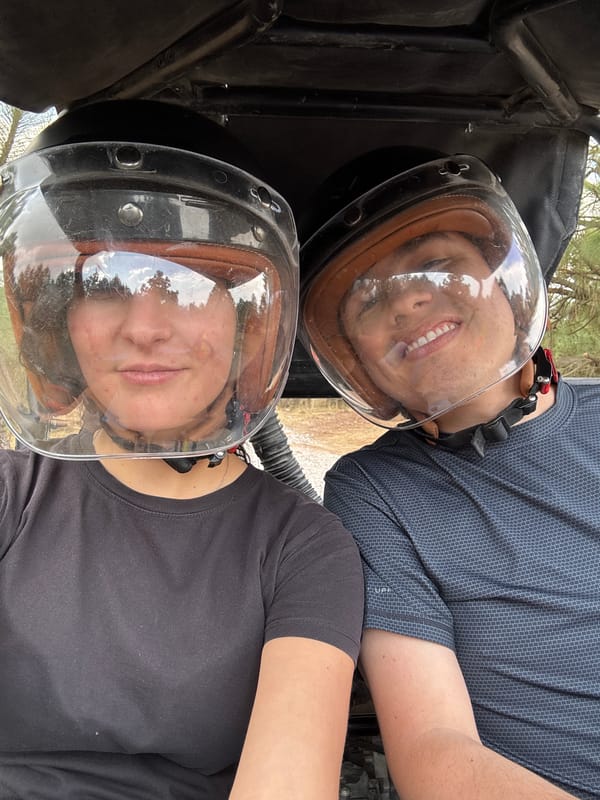 Go-kart racing at dinosaur attraction in San Juan Arcos