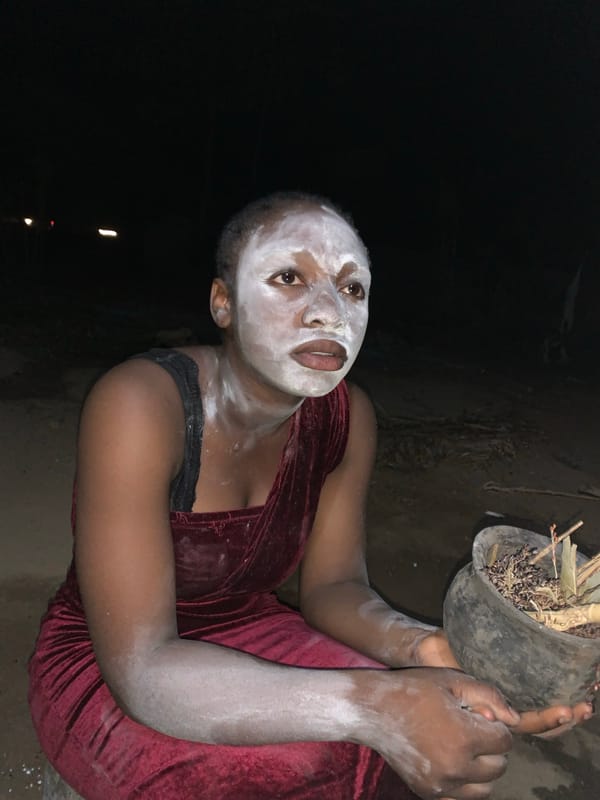 Traditional ceremony with plant materials observed in Agban, Nigeria