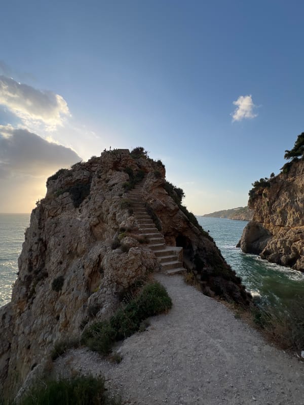 Sunset along the pebble shores of Terrasini, Sicily