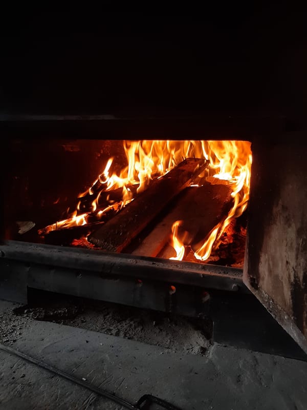 Fire Burns in Combustion Chamber, Sliven Bulgaria