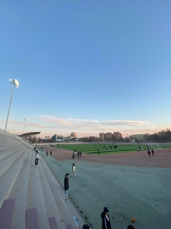 Stadium exercise activity captured in Linghe, China