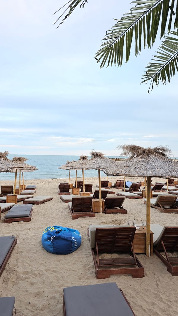 Varna beach club on an overcast June afternoon