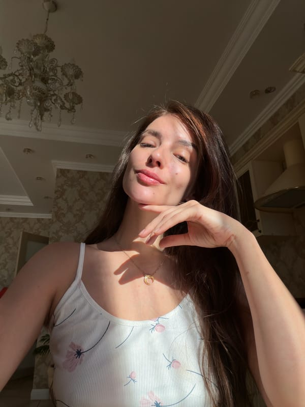 Casual home selfies on a sunny morning in Ufa