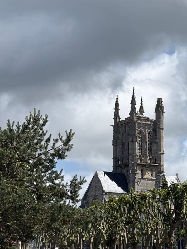 Tourist captures Gothic cathedral and marina scenes in Fécamp