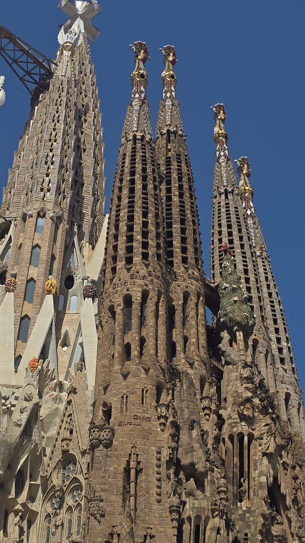 Sagrada Família up close, still under construction