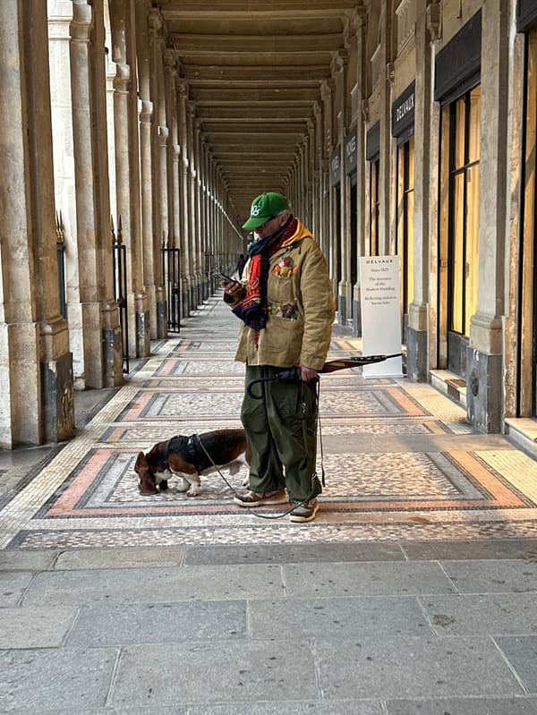 Tourists visit Palais Royal art installations despite Paris rain