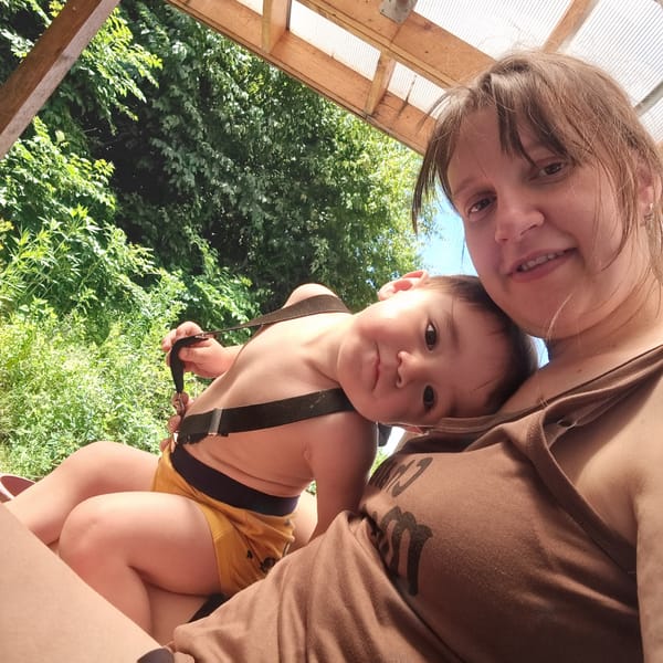 Family enjoys morning outdoor activities with toddler in rural Korea