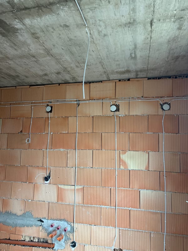 Building construction with electrical work documented in Burgas