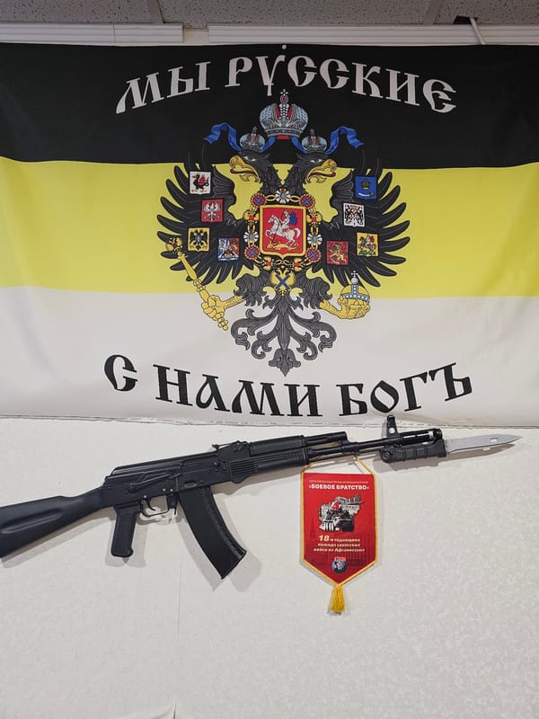 Russian flag and horse artwork spotted in Moscow
