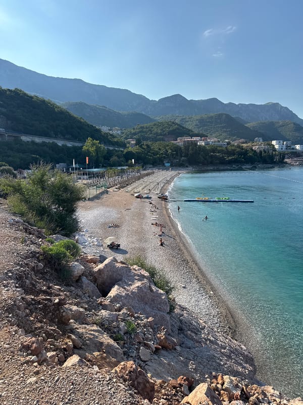 Kamenovo Beach, Montenegro — early morning before the crowds arrive