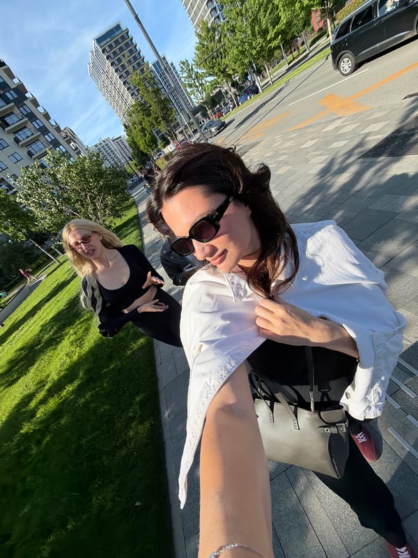 Three women document afternoon hangout with selfies in Belgrade