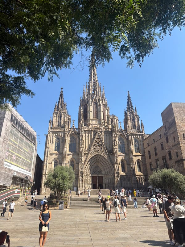 Afternoon in Barcelona: cathedral, lunch, and a scooter ride