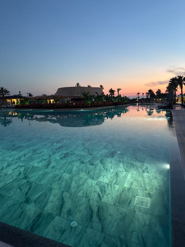 Evening resort entertainment and dining captured in Manavgat, Turkey