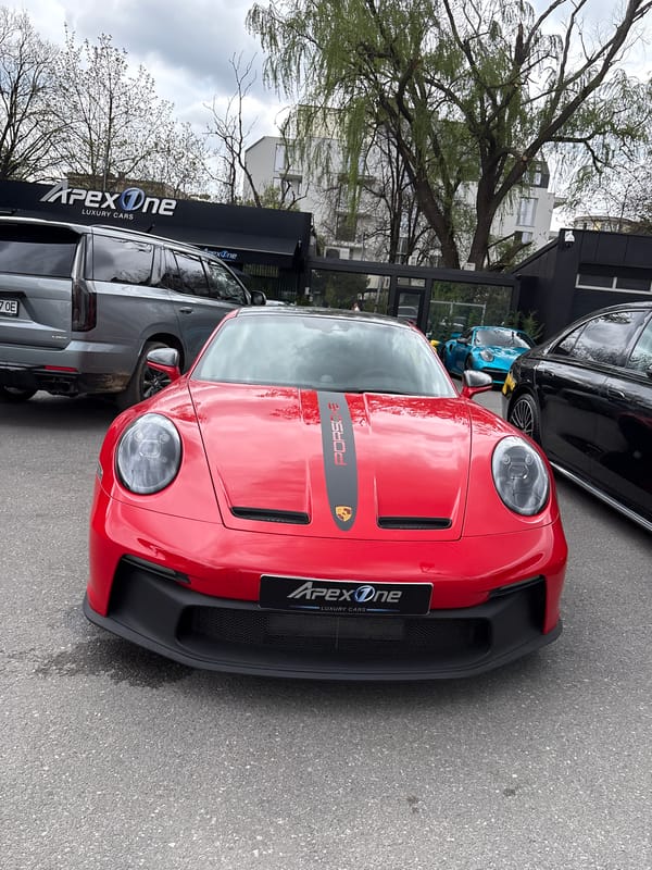 Red Porsche spotted at Sofia luxury car dealership