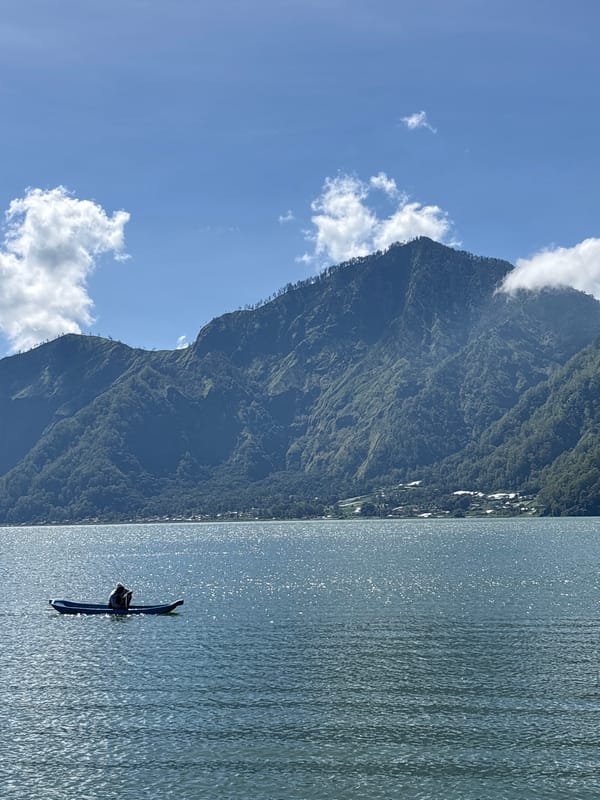Water sports and leisure activities at Indonesia's Lake Batur
