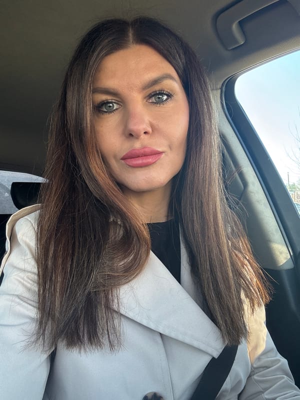 Woman photographed in car in Dubovaya, Russia