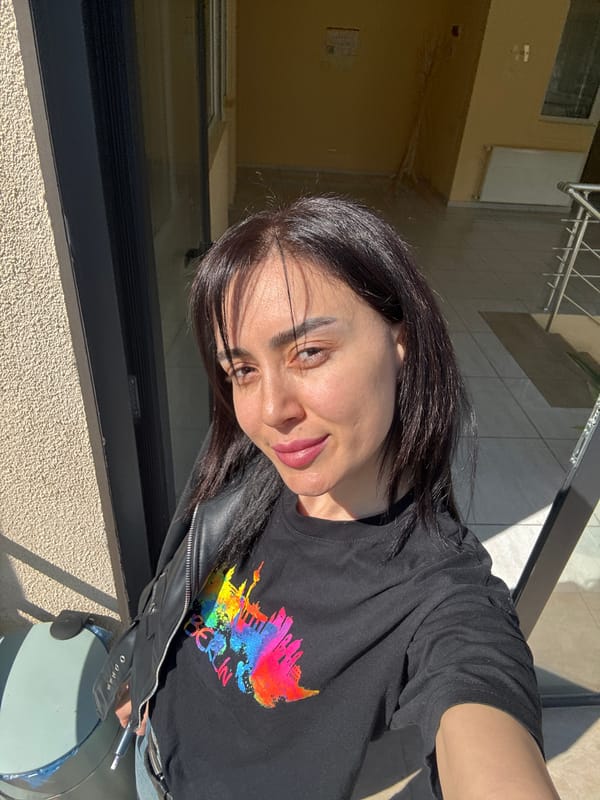 Early morning office moments captured in Tbilisi workspace