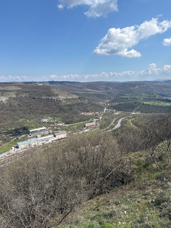 Spring landscape view captured in Veliko Tarnovo, Bulgaria
