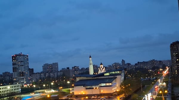 Evening snapshots document ordinary life across Saint Petersburg