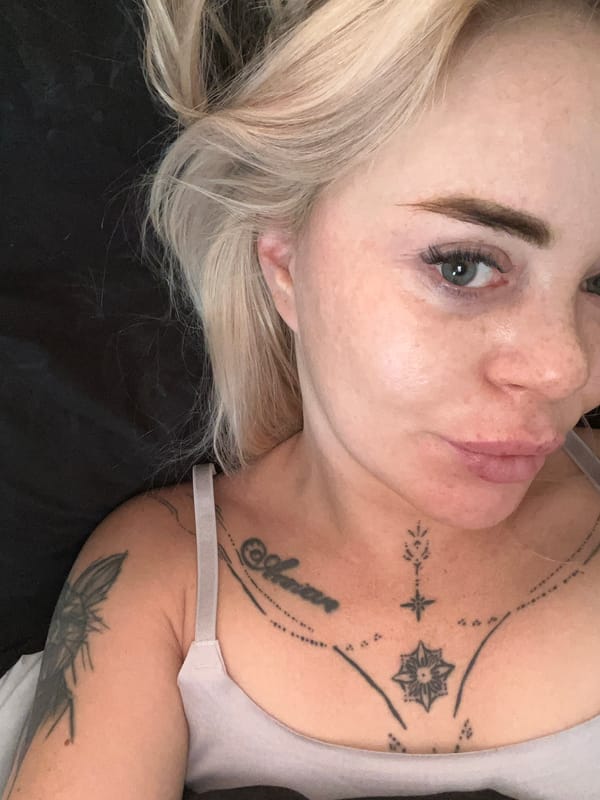 Bedroom selfie session, multiple angles, single sitting.