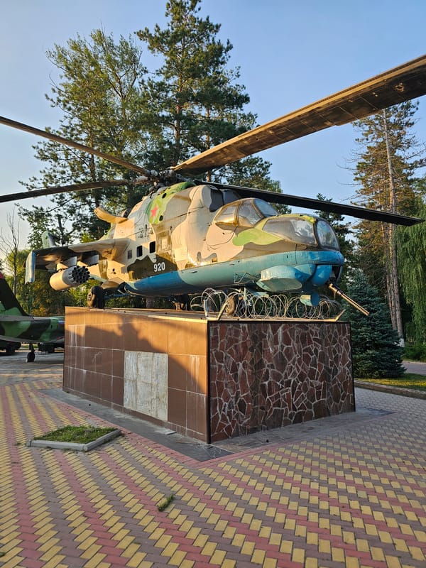 Cherkessk park blends Soviet military monuments with outdoor sculpture garden