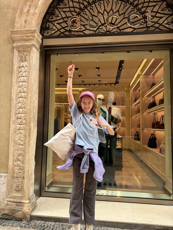 Children gather for group outing near Verona shops