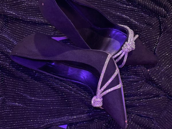 Retail displays documented: shoes, sunglasses, signage in indoor setting