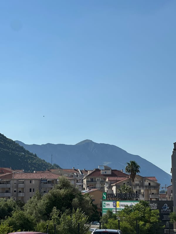 Morning departure from a Podostrog apartment, Montenegro