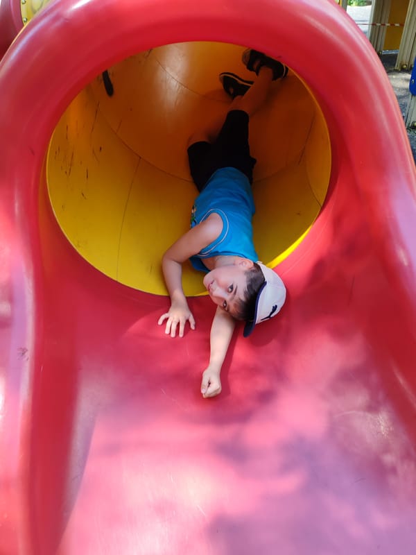 Morning at a colorful Moscow playground, July 2026