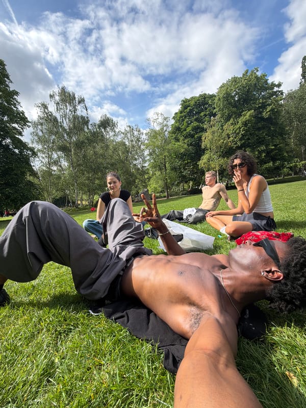 Park visitors relax and exercise in London Thursday afternoon