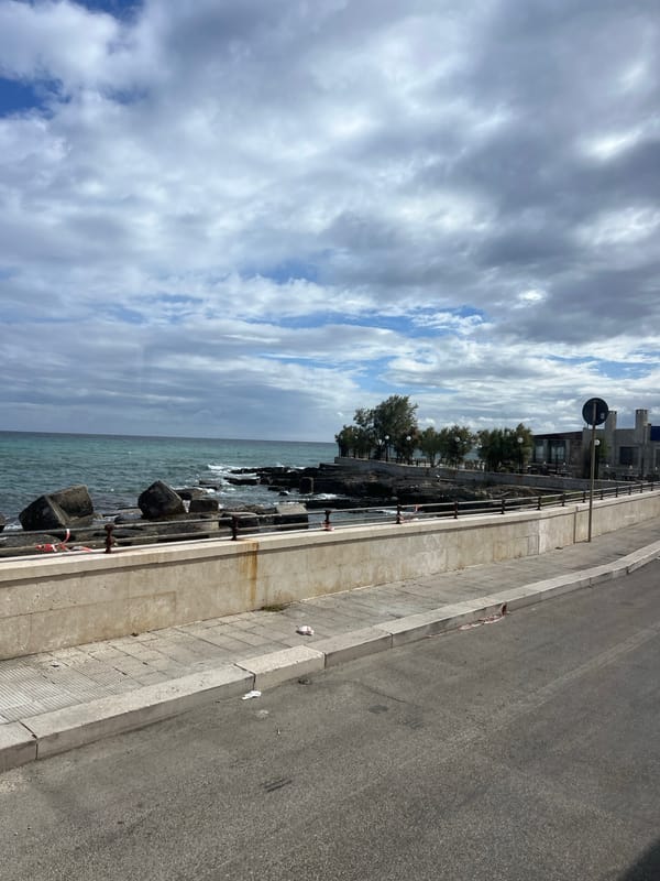 Morning scenes captured along Bari's coastal roads and streets