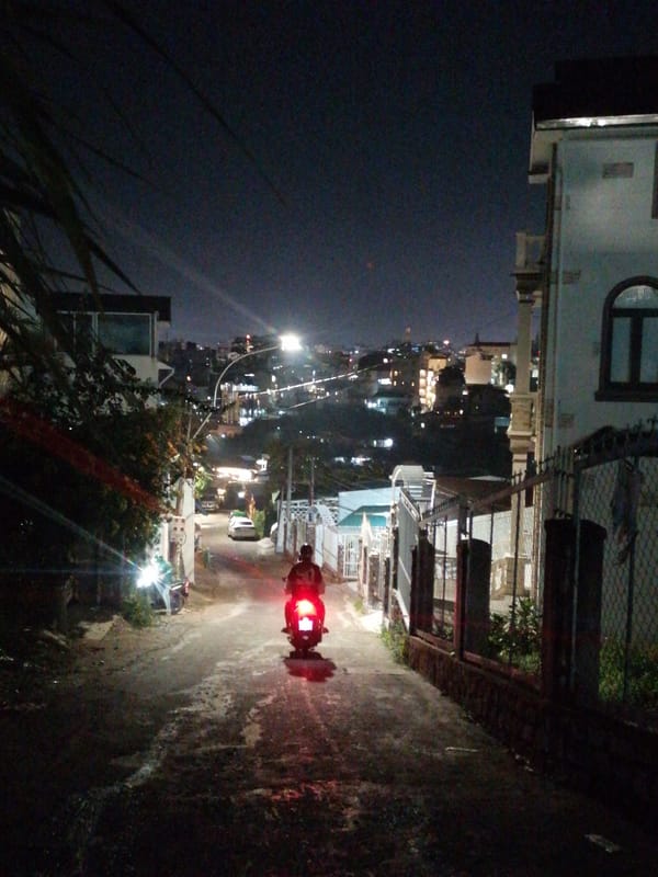 Nighttime scenes documented across Da Lat, Vietnam temples and streets