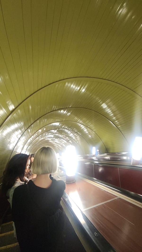 Transit passengers observed in underground station and train