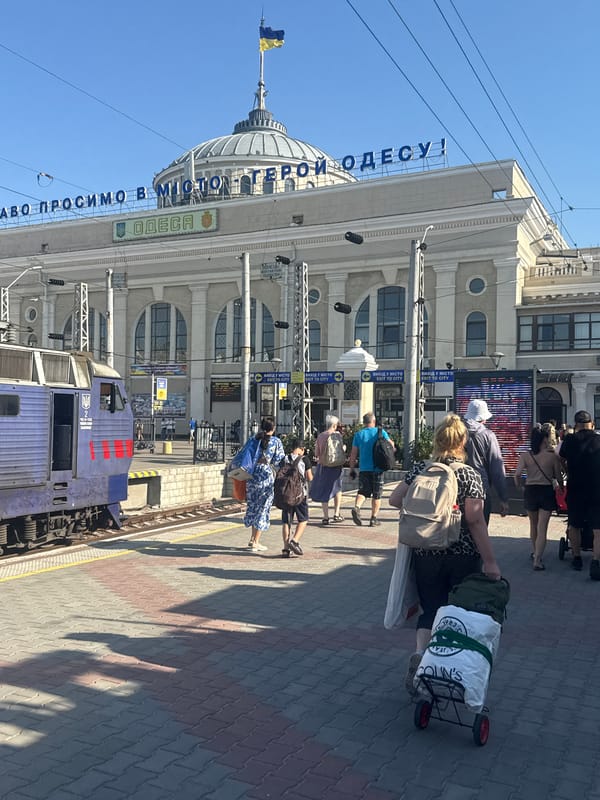 Morning activity at Odesa's main railway station
